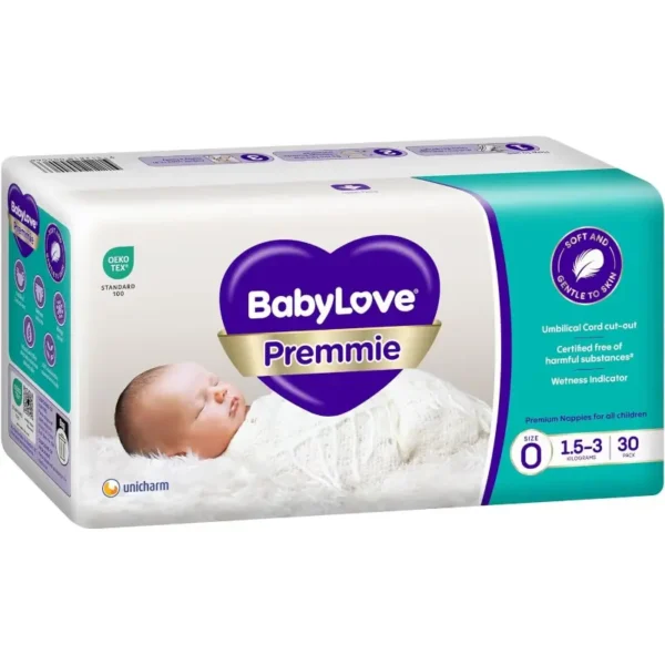 BabyLove Nappies Premmie 1.5 - 3KG Pack of 30's