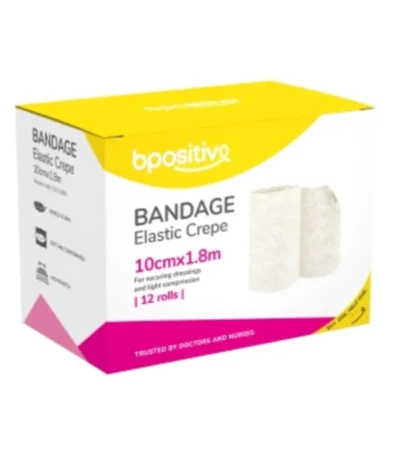 Bpositive Bandage Elastic Crepe 10cm x 1.8m