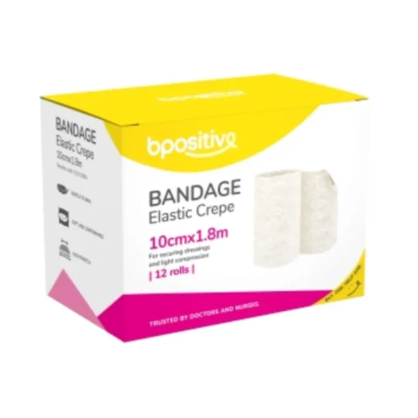 Bpositive Bandage Elastic Crepe 10cm x 1.8m