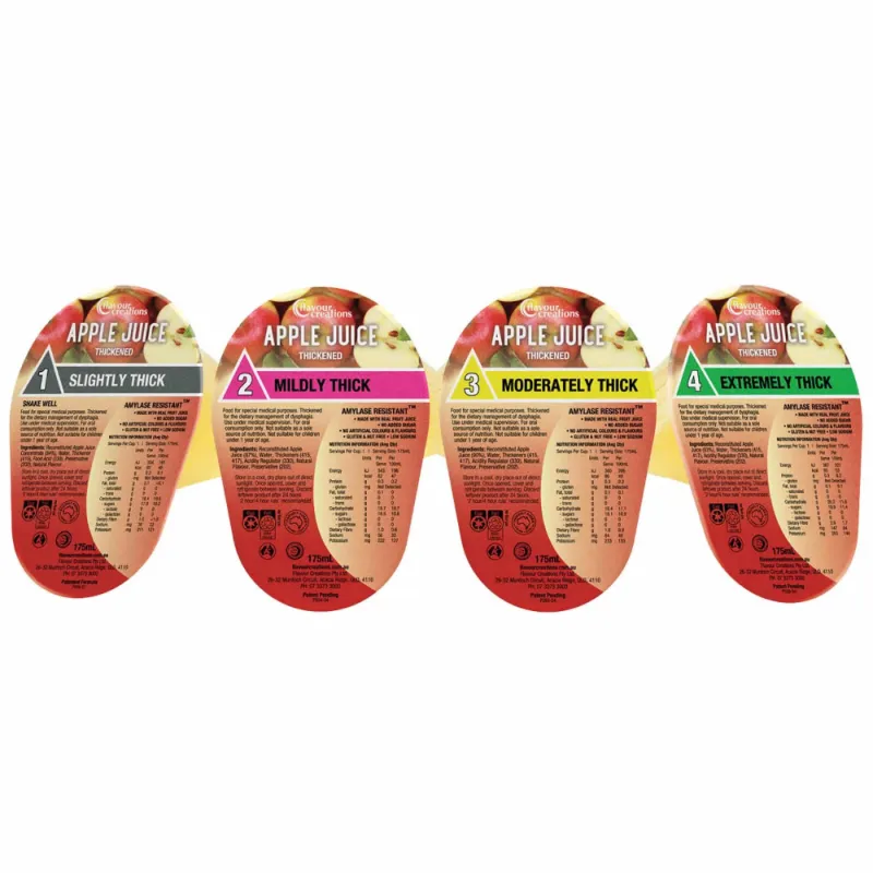 Flavour Creations Apple Juice Thickened 175mL Box of 24 - All Types Flavour Creations Apple Juice Thickened 175mL Box of 24 - All Types