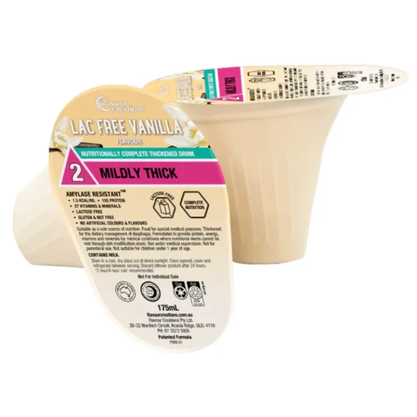 Flavour Creations Lactose Free Vanilla Thickened Supplement 175mL Box of 24 - All Types
