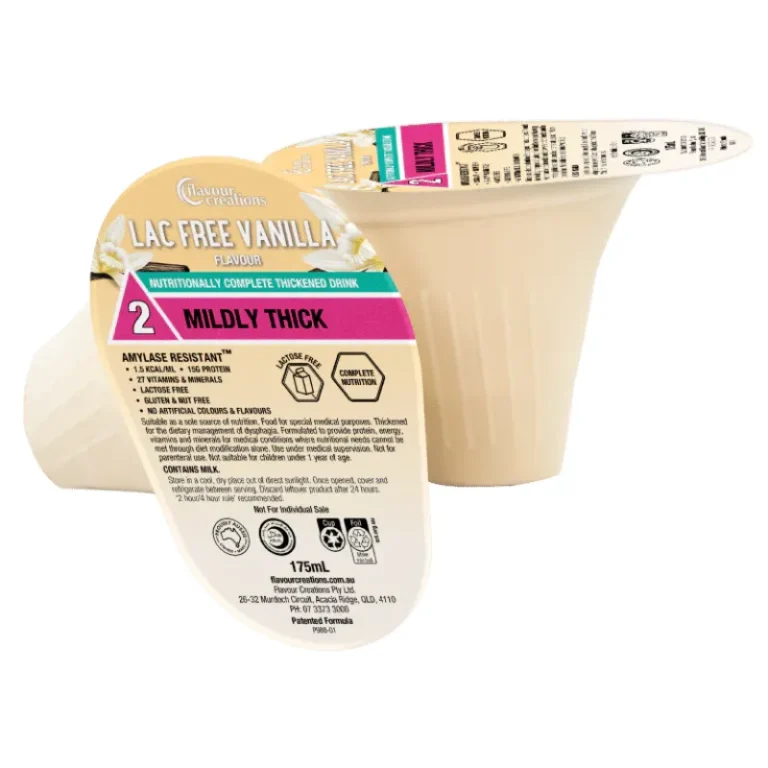 Flavour Creations Lactose Free Vanilla Thickened Supplement 175mL Box of 24 - All Types