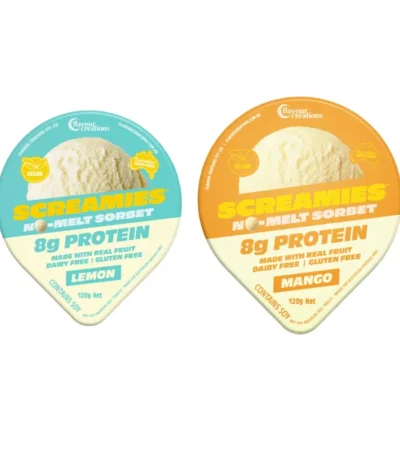 Flavour Creations Screamies No-Melt Sorbet 8g Protein Box of 12 (Mango / Lemon)