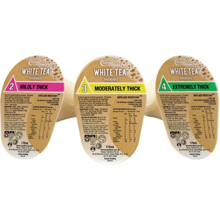 Flavour Creations White Tea Thickened Drink 175mL Box of 24 - All Types
