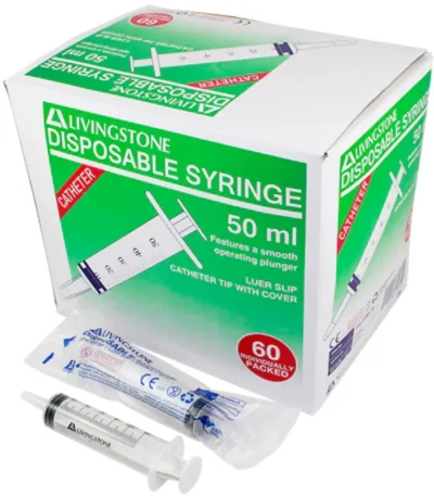 LIV Syringe 50mL Catheter Toomey Tip
