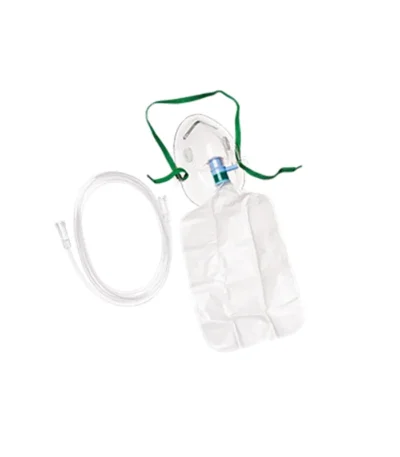 Mdevices Oxygen Mask with Reservoir Bag -Non-Rebreathing - Elongated Shape -2.1m Tubing -Adult