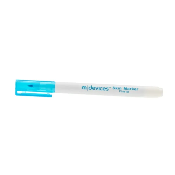 Mdevices Surgical Marking Pen Fine tip with 0.5mm line width with a ruler. Sterilized