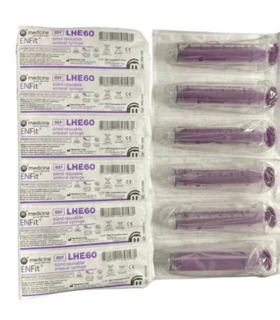 Medicina Syringe Enteral Enfit 60ml Purple Reusable Purple LHE60