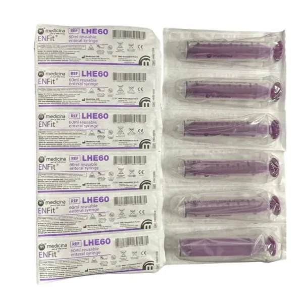 Medicina Syringe Enteral Enfit 60ml Purple Reusable Purple LHE60