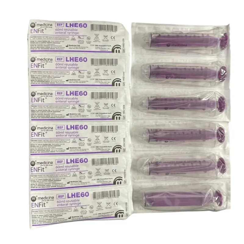 Medicina Syringe Enteral Enfit 60ml Purple Reusable Purple LHE60 Medicina Syringe Enteral Enfit 60ml Purple Reusable Purple LHE60