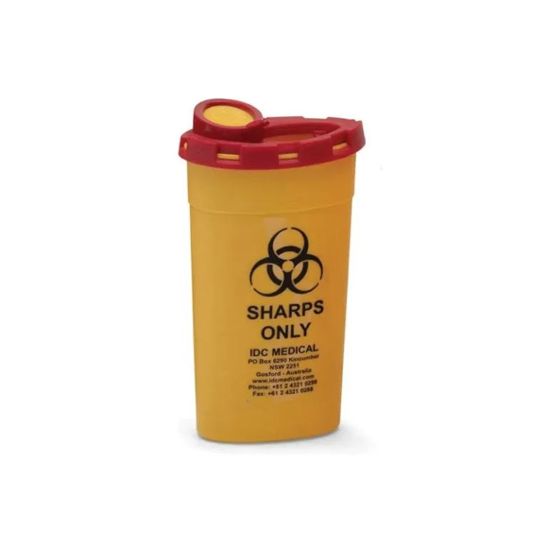 SANI SAFE Sharps Container Bin 200ml Disposal Needle Syringe Hypodermic Waste - Each