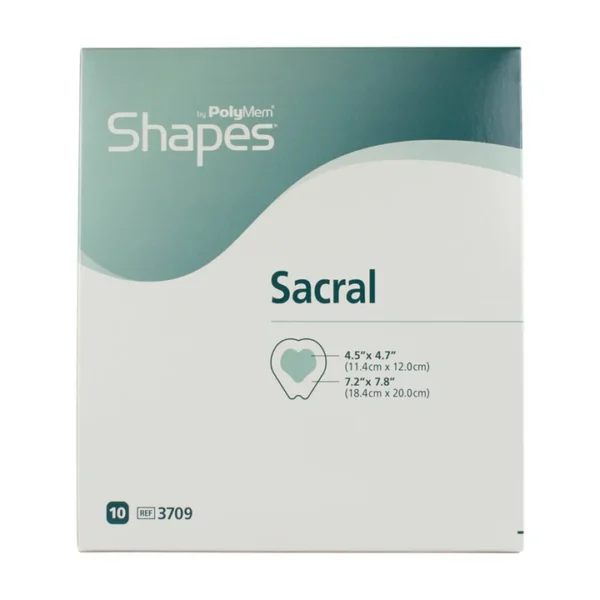 Polymem Shapes Sacral Adhesive 18.4cm x 20cm, Box of 10 (RL3709)