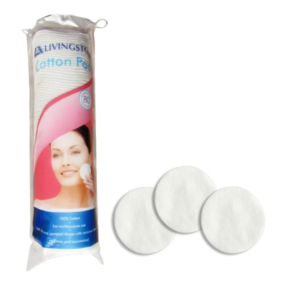 2026-03-01-69a338c026455-1.webp Cosmetic Pad Round Cotton with Sealed Edge , 80 Pads per Bag - Image 1