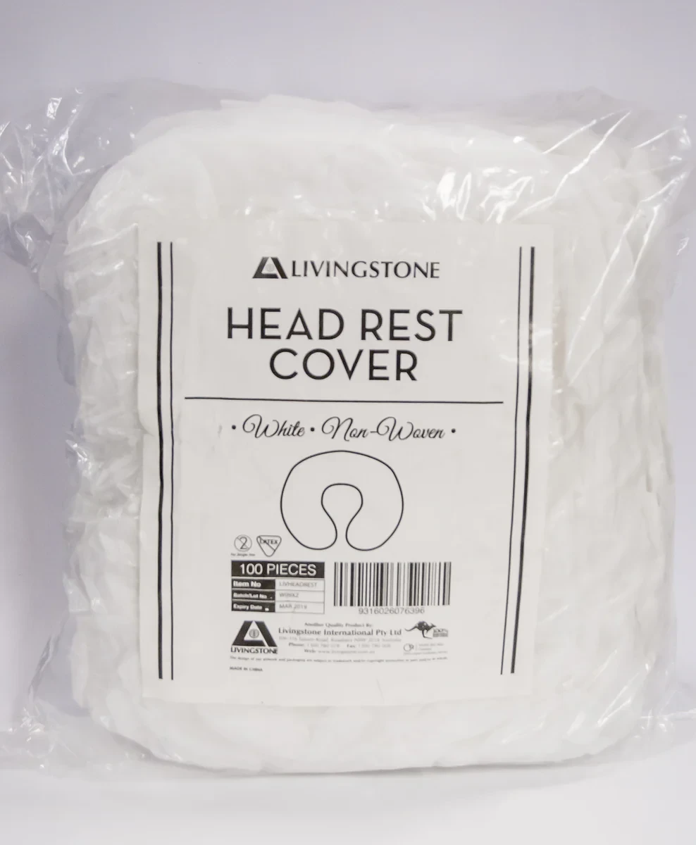 2026-03-01-69a3450ebadb9-1.webp Head Rest Cover, Non Woven, White, 100 per Pack - Image 1