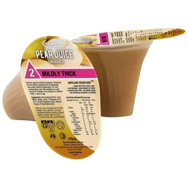 Flavour Creations Pear Juice Thickened, 175mL, Box of 24 - All Types
