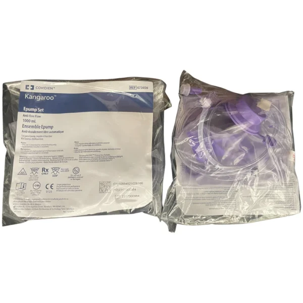 Kangaroo ePump 1000mL Feed Set, Anti Free Flow (673656)
