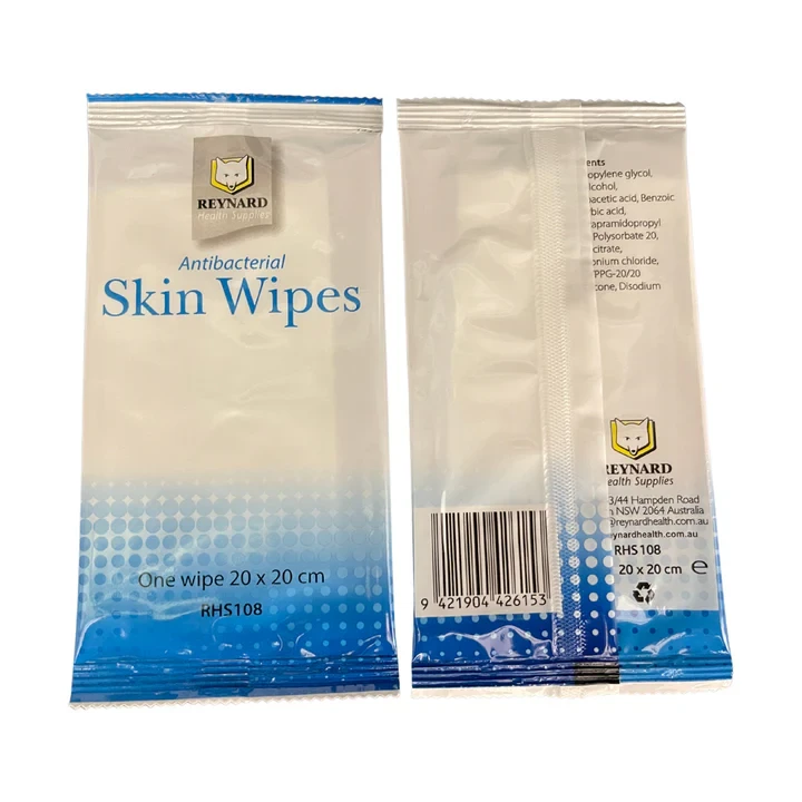 2026-03-13-69b312abecf65-1.webp Reynard Antibacterial Skin Wipes, Individually Sealed (RHS108) - Image 1