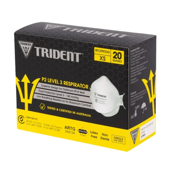 Trident P2 Level 3 Surgical Respirator Mask, Box of 20 - All Types