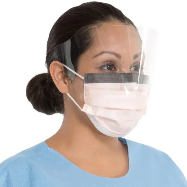 HALYARD FLUIDSHIELD 3 Fog-Free Procedure Mask with SO SOFT Lining & SO SOFT Earloops, Box of 25 (47147)