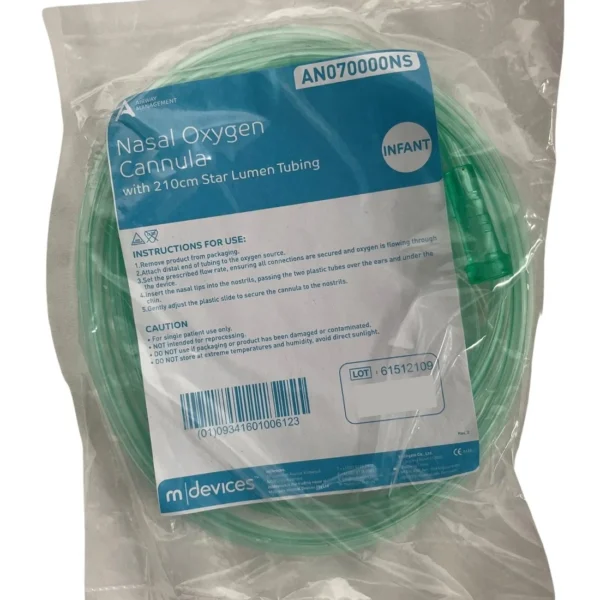 MDevices Nasal Oxygen Cannula 2.1m Tubing - Infant / Child / Adult