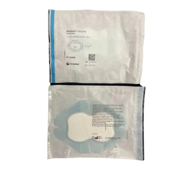 Coloplast Biatain Silicone Adhesive Foam Dressing Multishape, 14cm x 19.5cm - 33408
