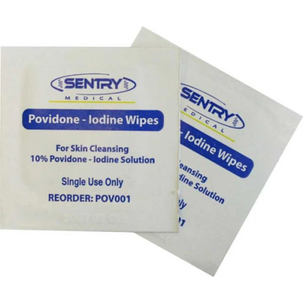 Wipes Povidone Iodine Antiseptic 10pct (POV001) Skin Cleansing, 200/ Pack