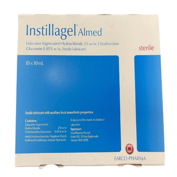 Instillagel Almed 10mL Lidocaine (lignocaine) Hydrochloride 2% Lubricant (2534751)