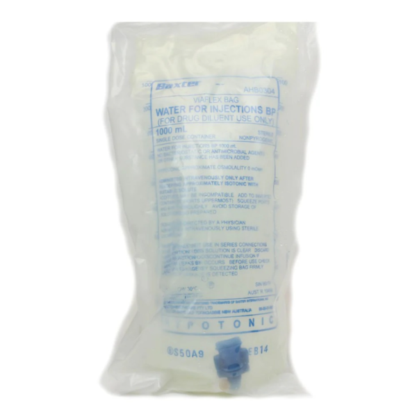 Baxter Water For Injection 1000ml Bag AHB0304 - Each