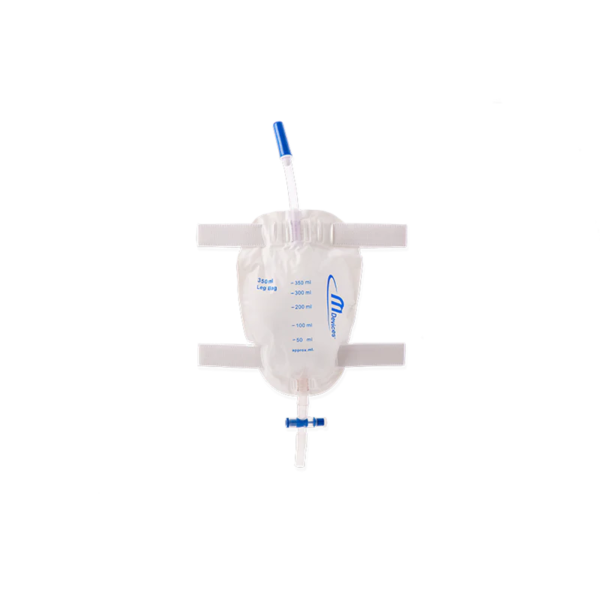 MDevices Leg Bag T-TAP Non-Return Valve with Bonded Step Connector and Silicone Straps Sterile - All Sizes