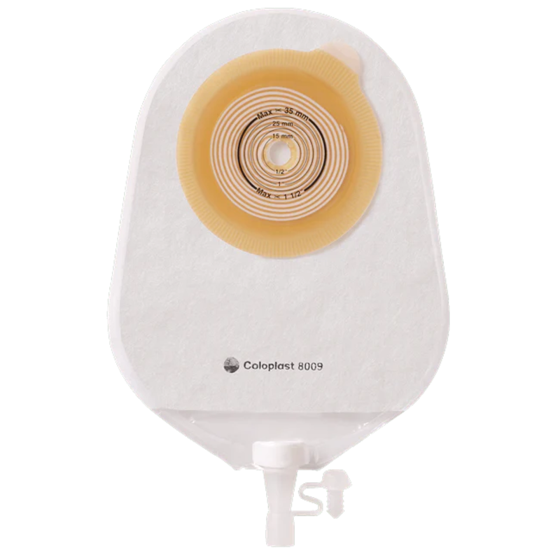 2604151314 Coloplast Alterna Paediatric 1 Piece Urostomy Bag Non Return Valve, 150ml, Cut to Fit 10-35mm, Transparent - 8009 - Image 1