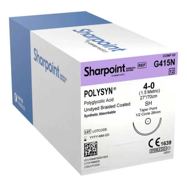 Sutures Polysyn Sharpoint, Box of 12 - All Sizes