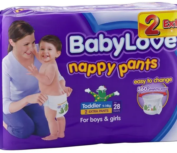 Baby Love Nappy Pants Toddler 9-14Kg Pkt X 28 Bnpl28 - Pack of 3