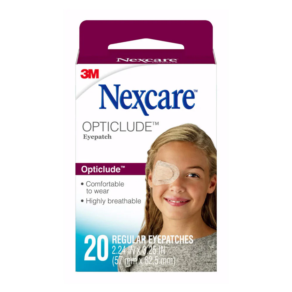 3M_Nexcare_1539__06282.1721666620.1000.1200 3M Nexcare Opticlude Adhesive Eye Patches Regular 82mm x 57mm, Box of 20 (1539) - Image 1
