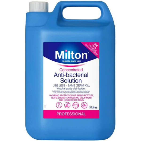 Milton Hospital Grade, Anti-bacterial Solution Disinfectant, 2% Concentrated, 5000ml