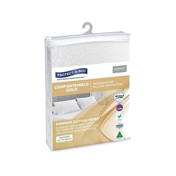 638893531912505930721120 Protect-A-Bed Comfortshield Gold Pillow Protector, 48x73cm Standard (F0058PPS0) - Image 1
