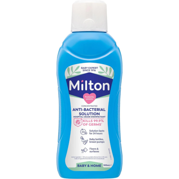 Milton Hospital Grade, Anti-bacterial Solution Disinfectant, 500ml, 2 Percent Concentration, Each