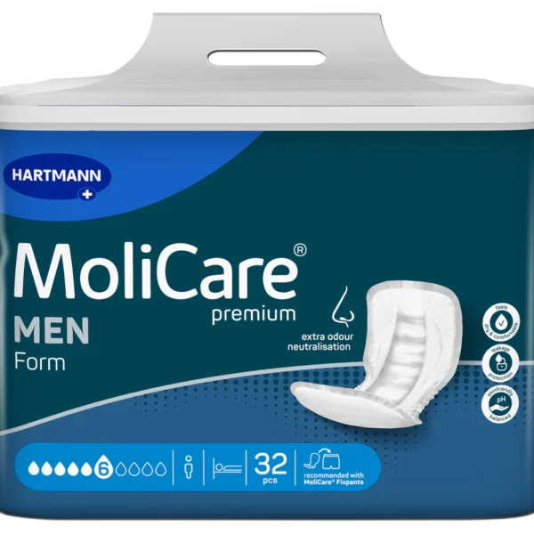 Hartmann Molicare Premium Form Men 6 Drops 690 x 310mm 2508mL, Dark Blue (168401)