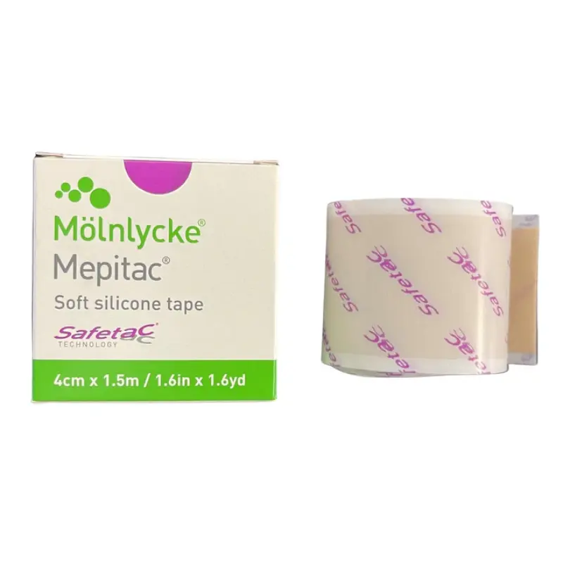 7999_source_1662408048 Molnlycke Mepitac Soft Silicone Fixation Tape Roll (2cm, 4cm) - All Sizes - Image 1