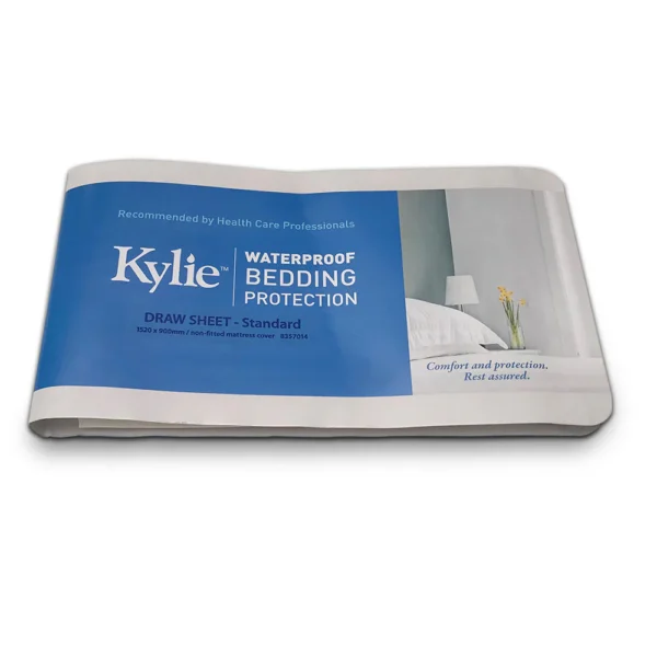 Kylie Draw Sheet Standard Waterproof 152x90cm, Box of 1 (8357014C)