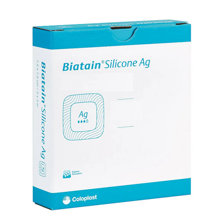 9411_source_1664120358 Coloplast Biatain Silicone Ag Adhesive Foam Dressing - All Sizes - Image 1