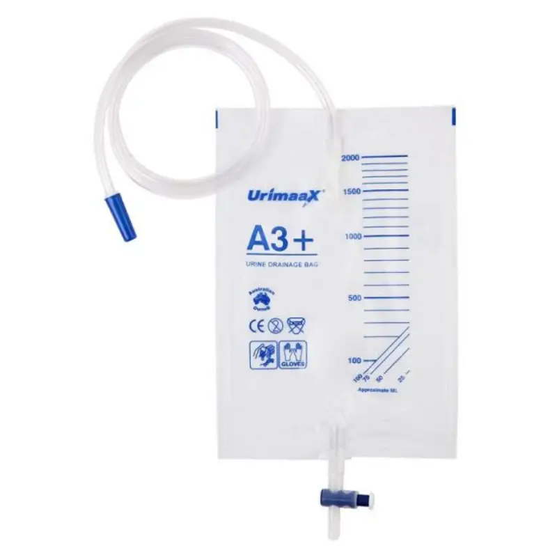 Aaxis Drain Night Bag A3 2000mL Non Sterile 120Cm Tube T-Tap Aaxis Drain Night Bag A3 2000mL Non Sterile 120Cm Tube T-Tap
