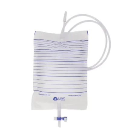 Aaxis Urinary Drainage Night Bag Latex Free 2000mL 90cm Tube