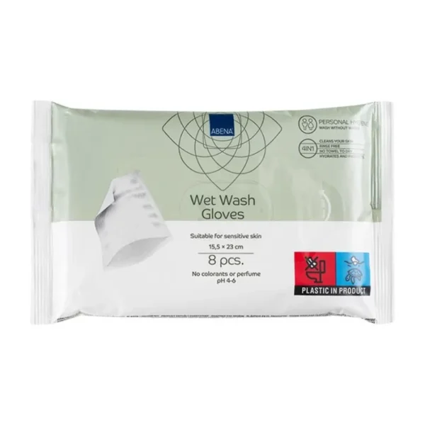 Abena Wet Wash Gloves 8pc/pack