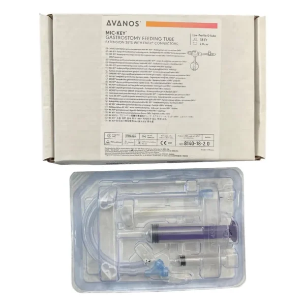 Avanos Mic-Key 14Fr Low-Profile Balloon Button Gastrostomy Feeding Tube
