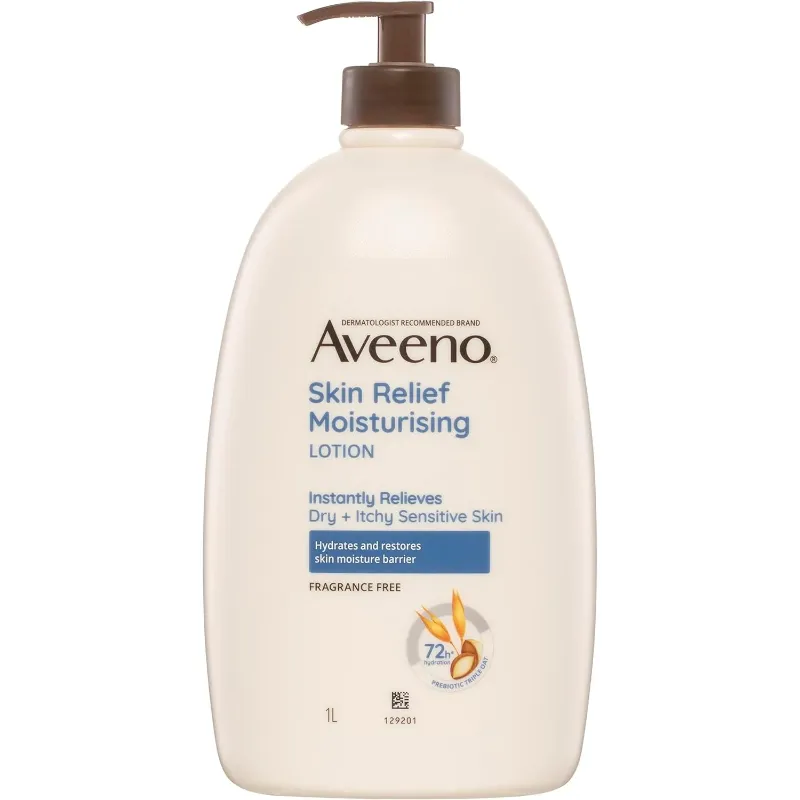 Aveeno Skin Relief Fragrance Free Body Lotion 1L - Each Aveeno Skin Relief Fragrance Free Body Lotion 1L - Each