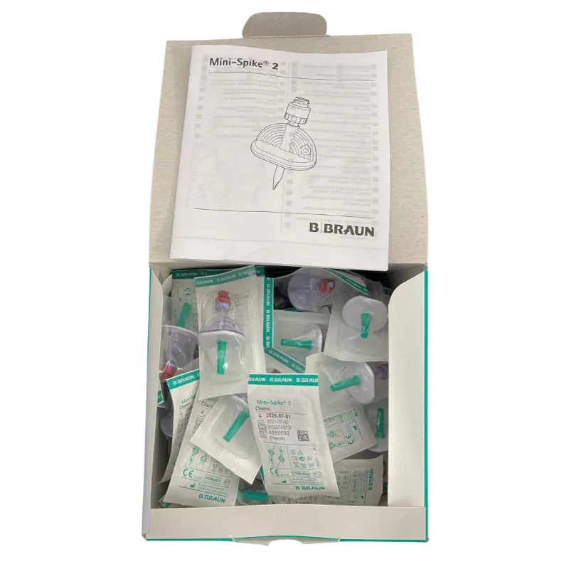 B. Braun Mini-Spike Vented Dispensing Pin With Swabable Needle-Free Access Valve - All Sizes B. Braun Mini-Spike Vented Dispensing Pin With Swabable Needle-Free Access Valve - All Sizes