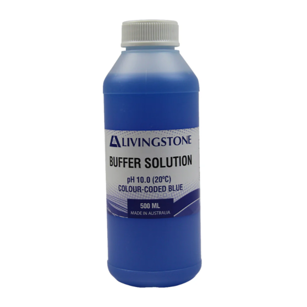 Buffer Solution, pH 10.0, (20degC), Colour-coded, Blue, 500ml
