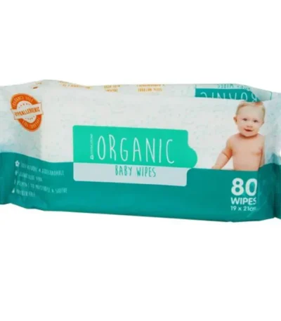 Baby Wipes 100 Percent Organic Biodegradable 19x21cm