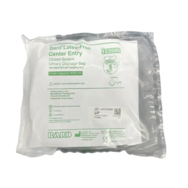 Bard Drain Bag 4000mL Sterile 120cm Tube Lever Tap (153509)