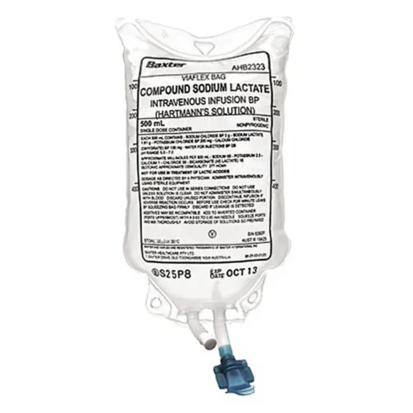 Baxter Viaflex Lactate Hartmanns Solution 500mL Bag